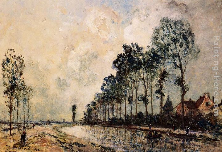 The Oorcq Canal, Aisne painting - Johan Barthold Jongkind The Oorcq Canal, Aisne art painting